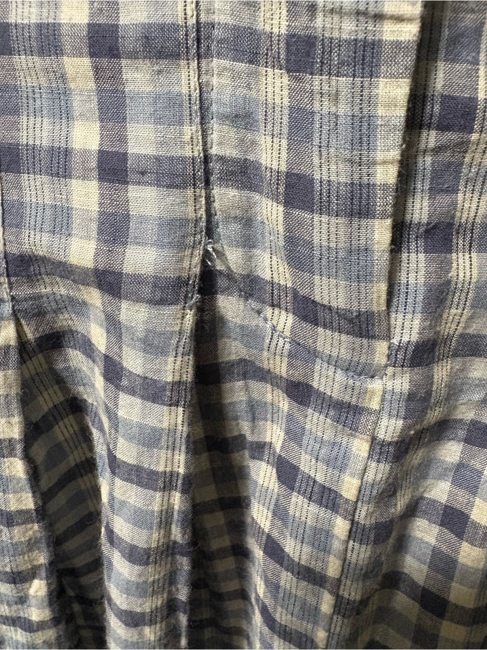Christy Dawn 100% organic Plaid Maxi midi midaxi gore gored Skirt - Picture 9 of 10
